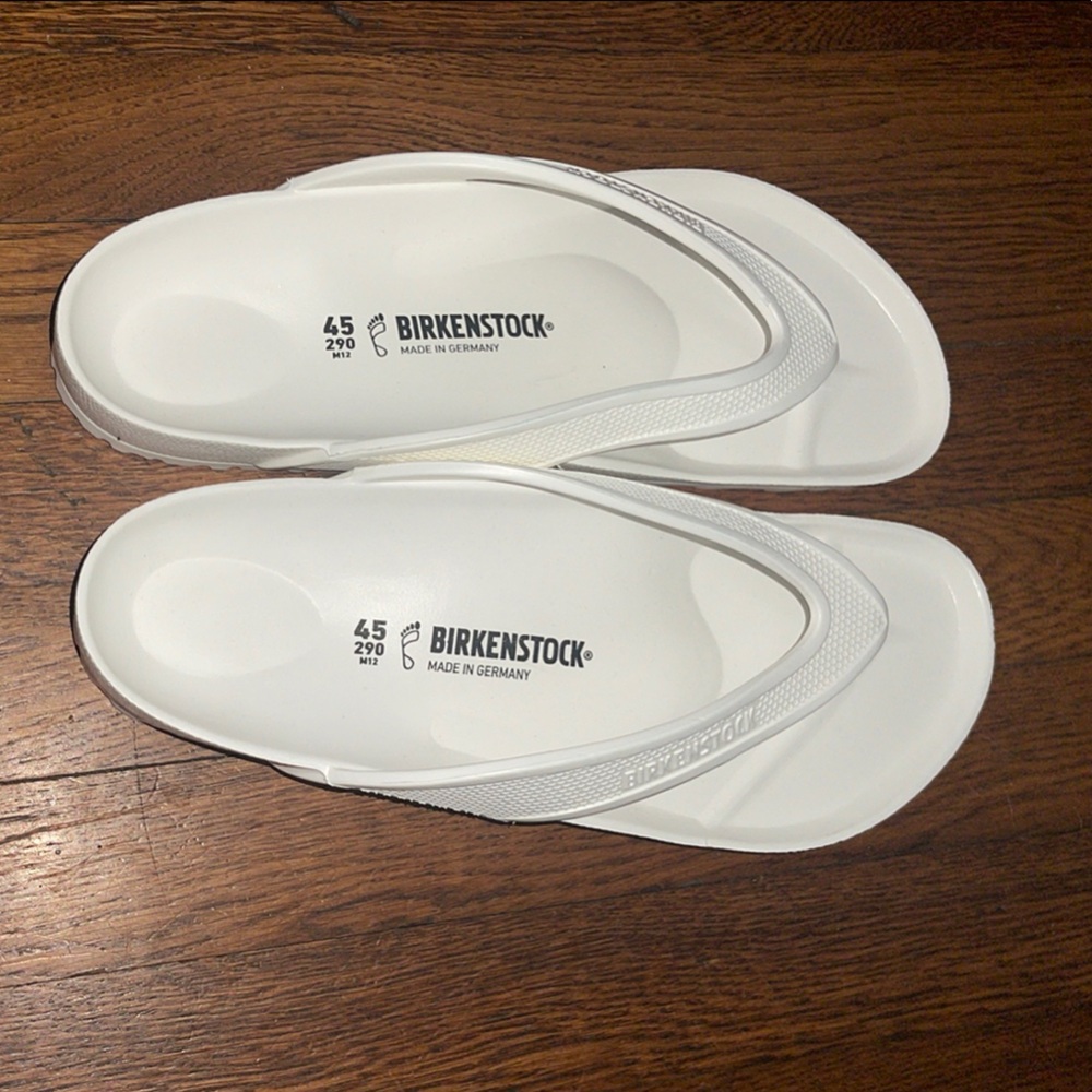 Birkenstock White Honolulu Sandals Comfortable Cushioned Footbed